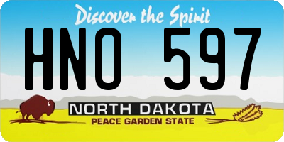 ND license plate HNO597
