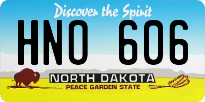 ND license plate HNO606