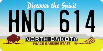 ND license plate HNO614