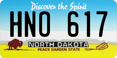 ND license plate HNO617