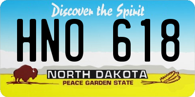 ND license plate HNO618