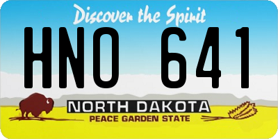 ND license plate HNO641
