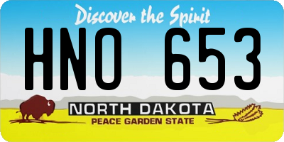 ND license plate HNO653