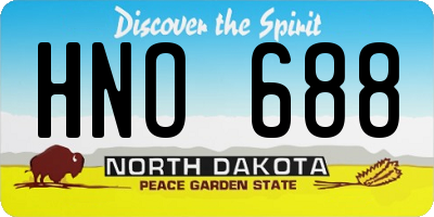 ND license plate HNO688