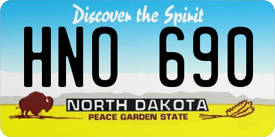 ND license plate HNO690