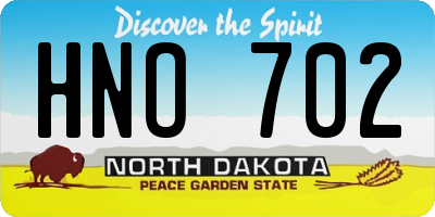 ND license plate HNO702
