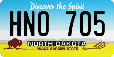 ND license plate HNO705