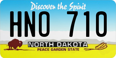ND license plate HNO710
