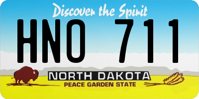 ND license plate HNO711