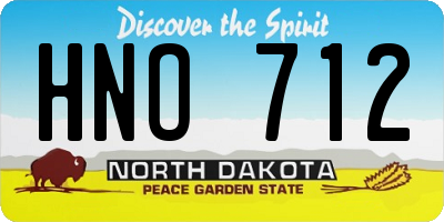 ND license plate HNO712