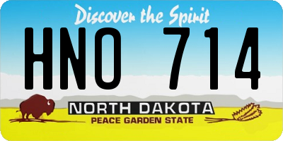 ND license plate HNO714