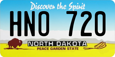 ND license plate HNO720