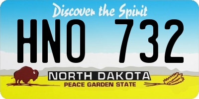 ND license plate HNO732