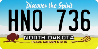 ND license plate HNO736