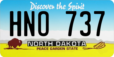 ND license plate HNO737