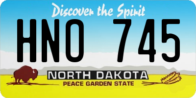 ND license plate HNO745