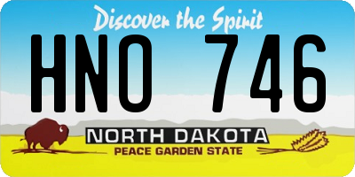 ND license plate HNO746