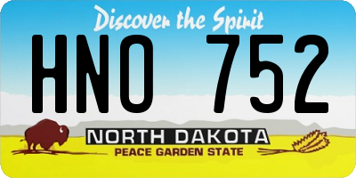 ND license plate HNO752