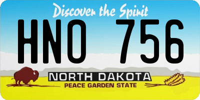 ND license plate HNO756