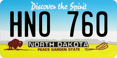 ND license plate HNO760