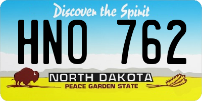 ND license plate HNO762