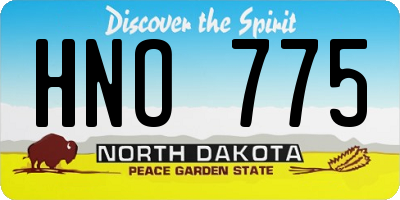 ND license plate HNO775