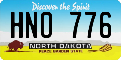 ND license plate HNO776