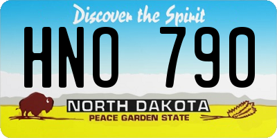 ND license plate HNO790