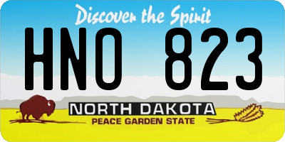 ND license plate HNO823