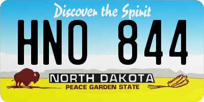ND license plate HNO844