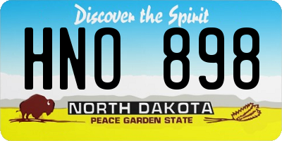ND license plate HNO898