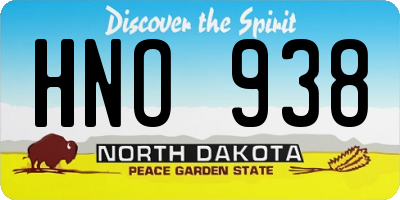 ND license plate HNO938