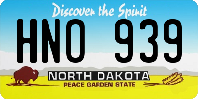 ND license plate HNO939