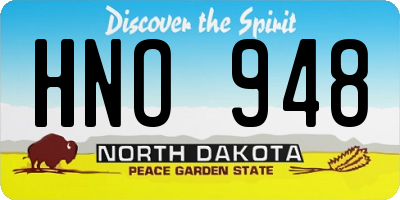 ND license plate HNO948