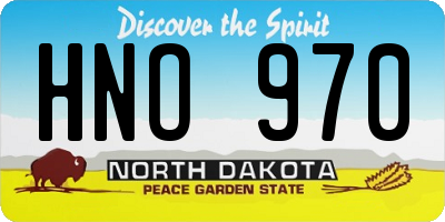 ND license plate HNO970