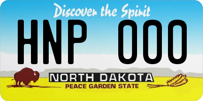 ND license plate HNP000