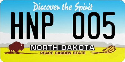 ND license plate HNP005