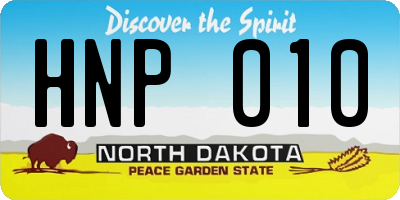 ND license plate HNP010