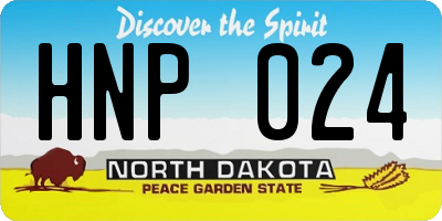 ND license plate HNP024