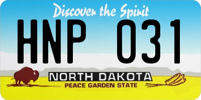 ND license plate HNP031