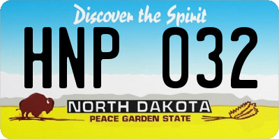 ND license plate HNP032