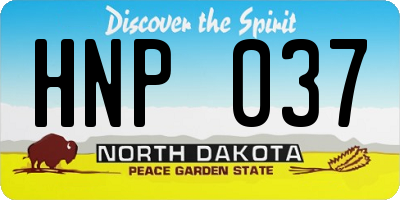 ND license plate HNP037