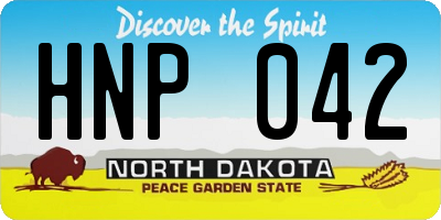 ND license plate HNP042