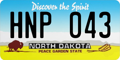 ND license plate HNP043