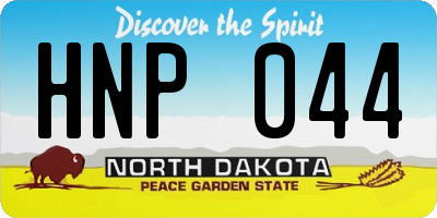 ND license plate HNP044