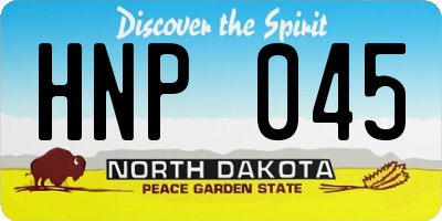 ND license plate HNP045