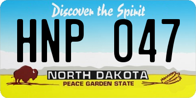 ND license plate HNP047