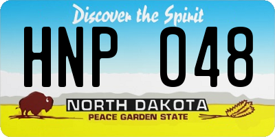 ND license plate HNP048