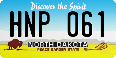 ND license plate HNP061