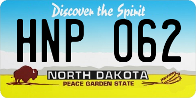 ND license plate HNP062